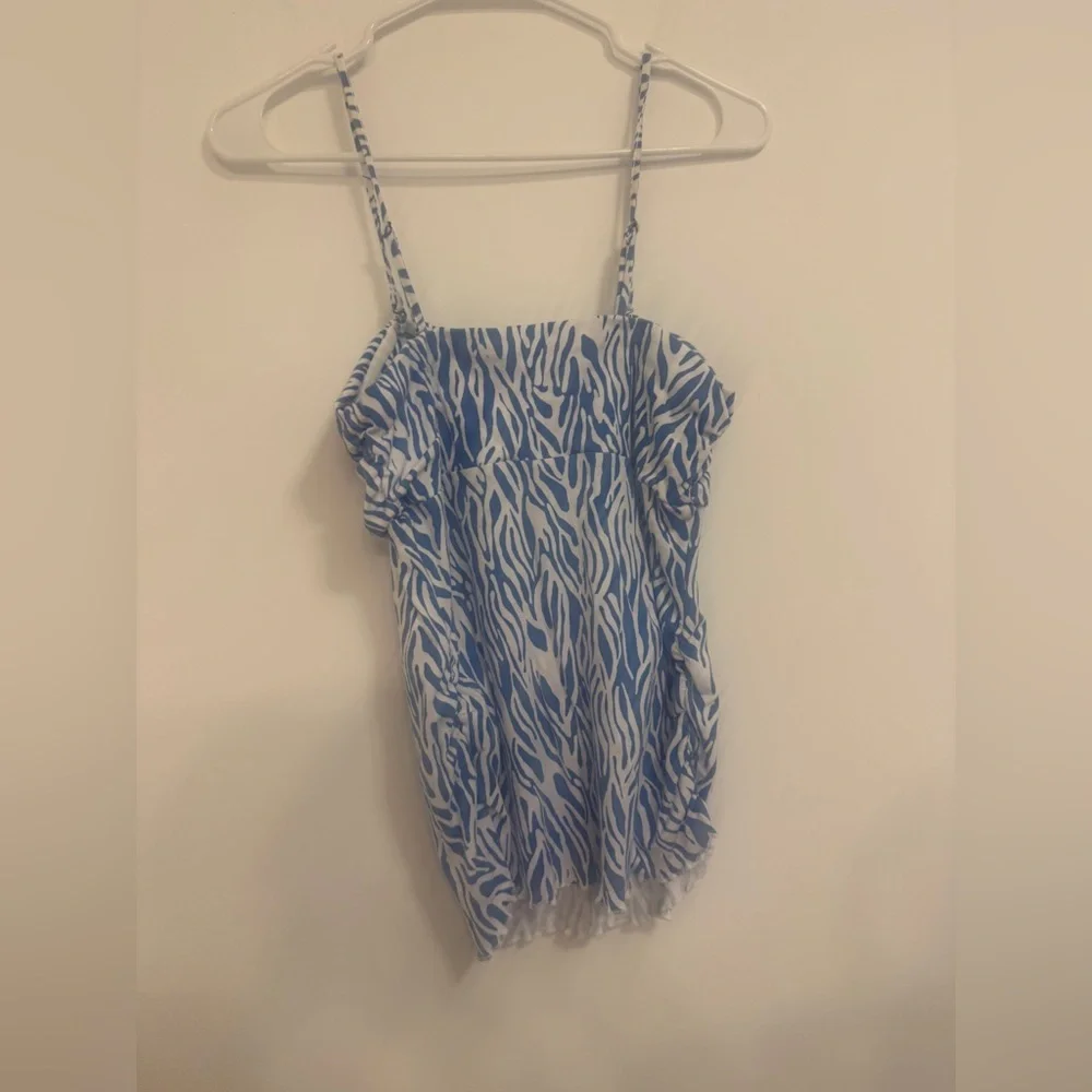 Diane Von Furstenberg Blue and White Zebra-Print Set